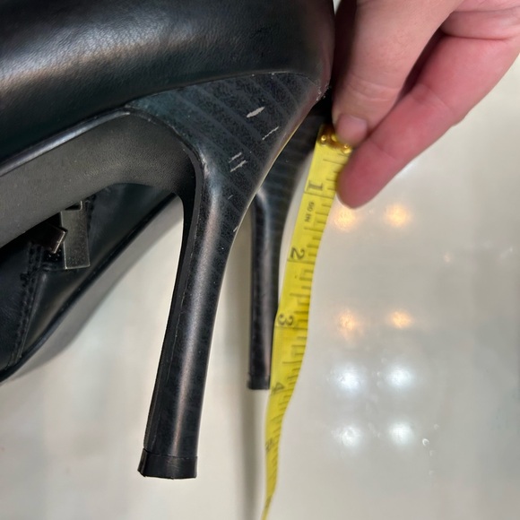 Sexy black boots size 7.5/8 EU size 38 stiletto Marie Claire zipper maybe broken - Picture 15 of 15